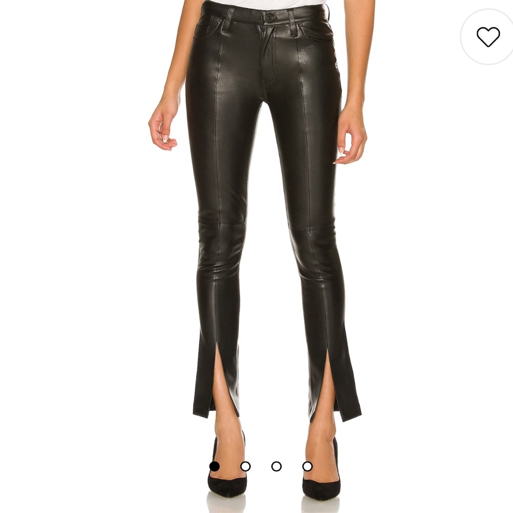 Hudson Vegan leather Barbara Black Beauty pants NWOT Size 28